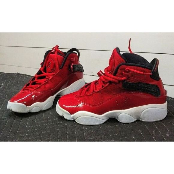 Jordan Other - Nike Air Jordan's 6 Rings Gym Red Black Bred BG Size 4.5Y = Women's 6